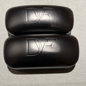 Diane von Furstenberg Sunglass Hard Case Black Authentic In Excellent New (2)